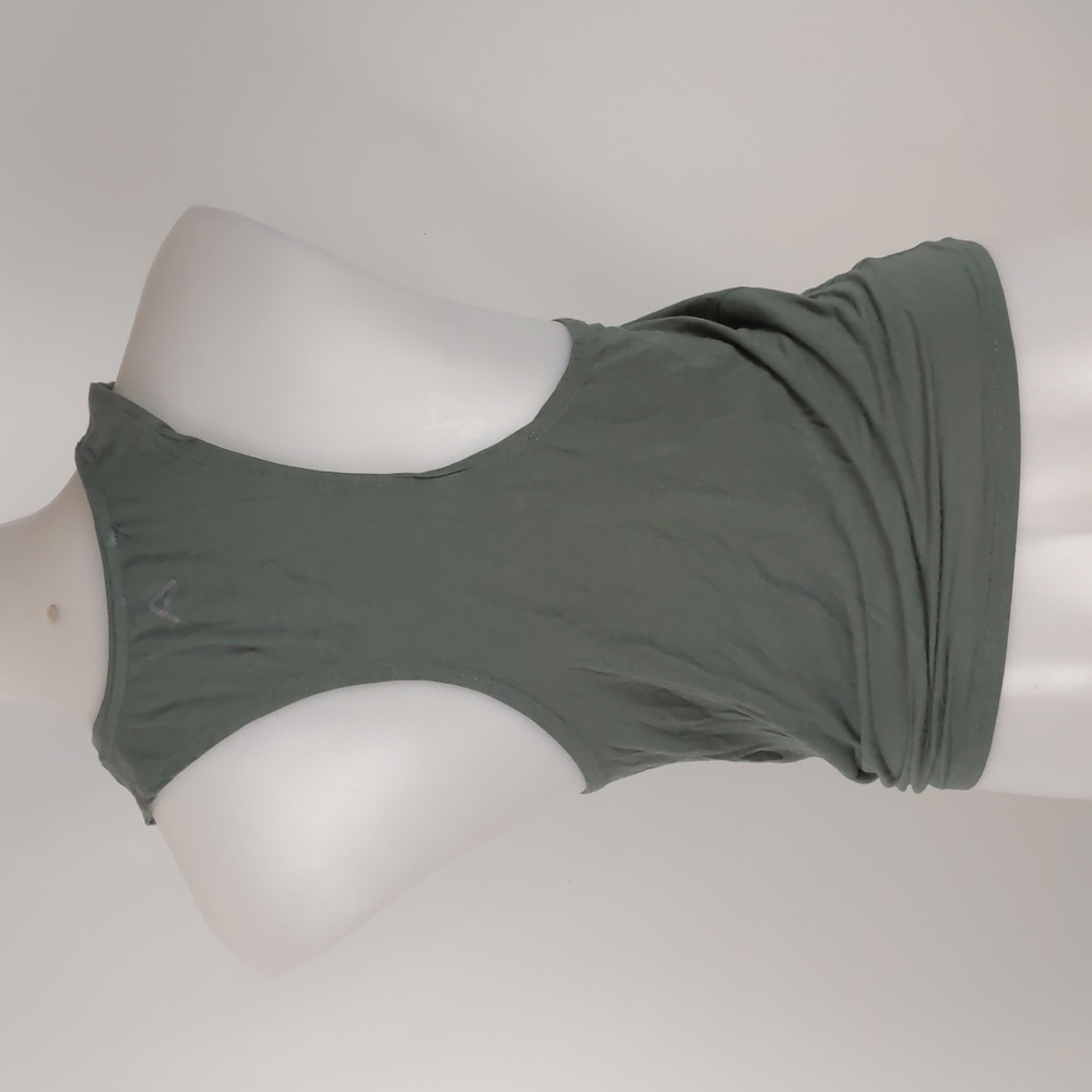 Rockwear Women's Top Size 8 Green Sleeveless Racerback Tie Waist Activewear - Picture 8 of 12